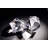 Height 78.8inch 5-light Black Cluster Crystal Raindrop Pendant Lights