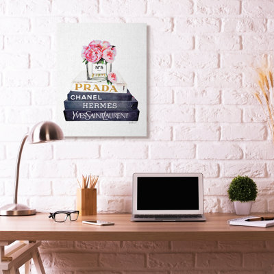 « styleing designer fleurs bookstack blue gold », peinture