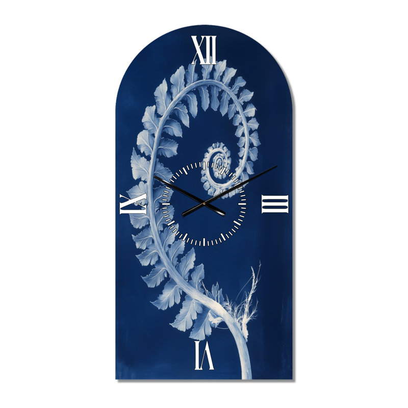 Horloge murale en métal prussien II, 39" H x 19" W - Arch