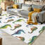 Tapis bleu, bleu, hippocampe et aquarelle-133456467