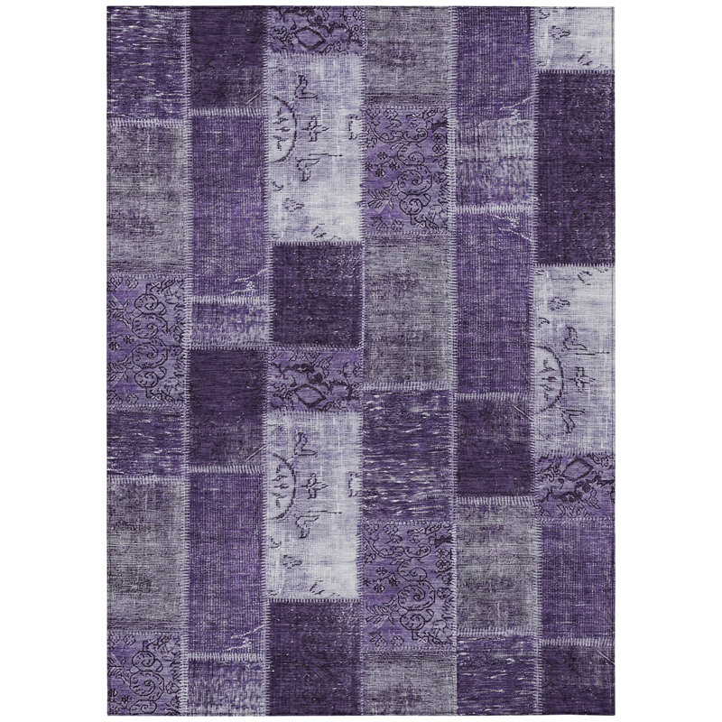 Tapis intérieur / extérieur Heffington avec envers antidérapant, Rectangle 5 pi x 7 pi 6 po