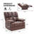 Batholo 43.3" Wide Manual Glider Upholstered Recliner-124005748