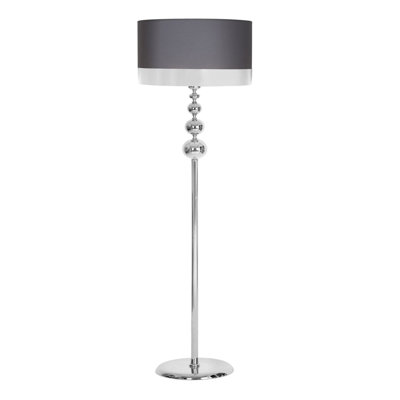 Stylish Metal Floor Lamp, Anthracite & Grey, 15.7 in Diameter x 63.0 in Height | E27 Socket (Max 40W), IP20 Rated, 59.1 in Cable Length | Modern Design, Perfect for Living Room, Bedroom & Office Decor, Easy Setup Included