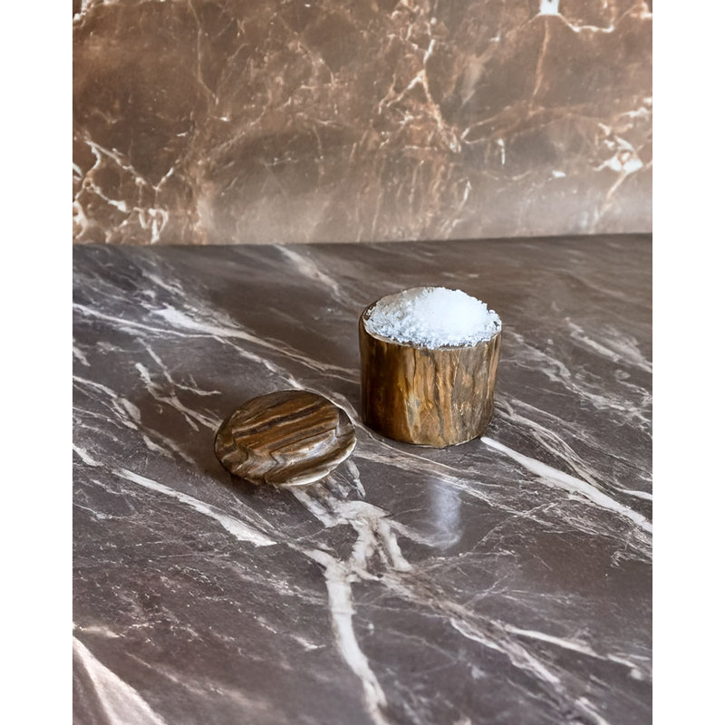Salière / pot à épices en onyx brut