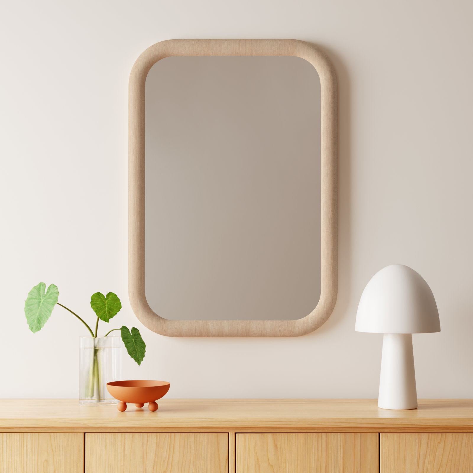 Hampson Rectangle Mirror, 39.5" x 27.75", Natural