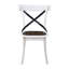 [Ensemble de 2] Chaises de salle à manger avec dossier en X en métal, structure en bois massif, chaises d'appoint de cuisine