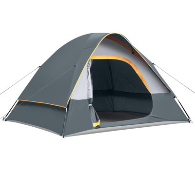 Camping Tent 4 Person, Waterproof Windproof Tent with Rainfly Easy Set up-Portable Dome Tents for Camping