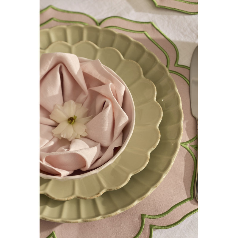 Lenox French Perle Scallop Matcha 12-Piece Dinnerware Set