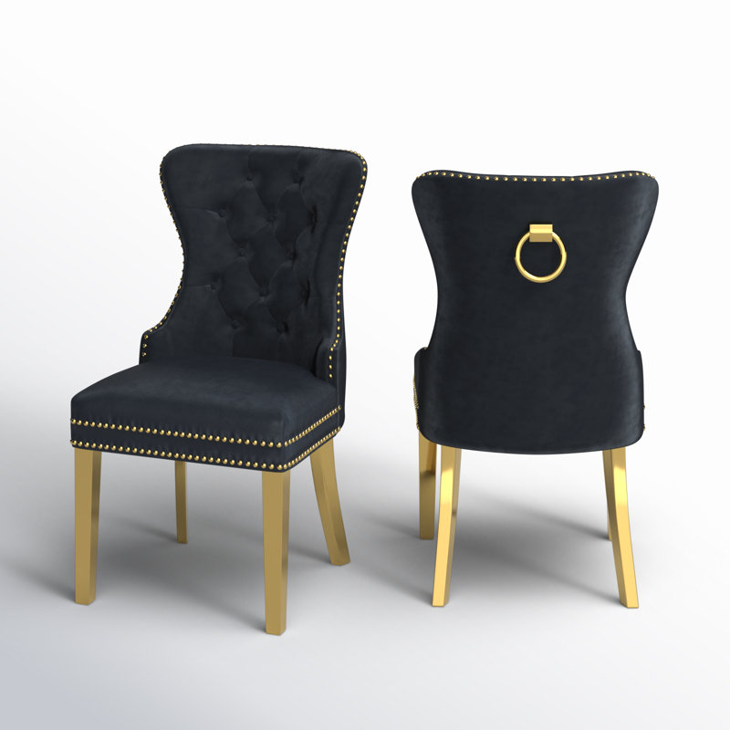 Chaise de salle à manger Maciel, Noir