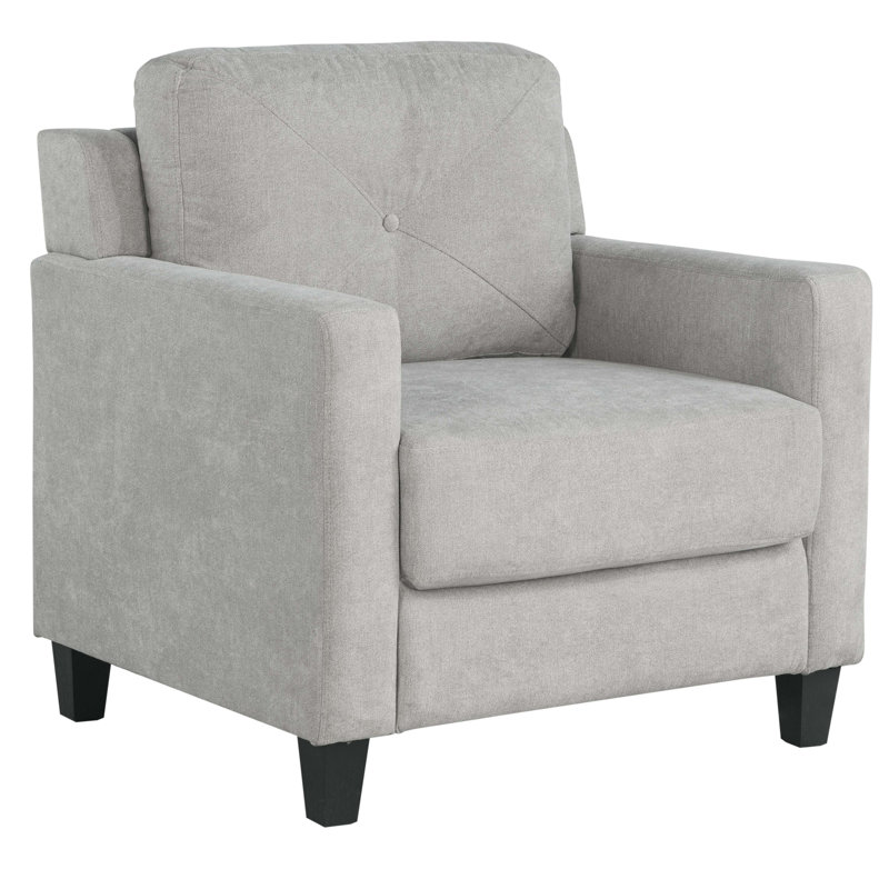 Chaise rembourrée Melo, Tissu taupe