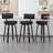 Swivel Upholstered Bar Stool With T-Shaped Backrest-810632613-810632608