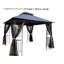 Toile de remplacement pour pavillon de jardin à toit double 10 x 10 pi, brun-668908909-668908911