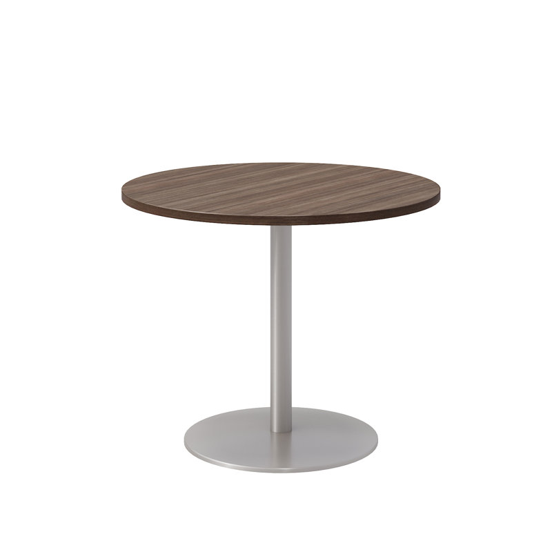 Table ronde à piédestal, Teck studio, H 29 po x L 36 po x l 36 po
