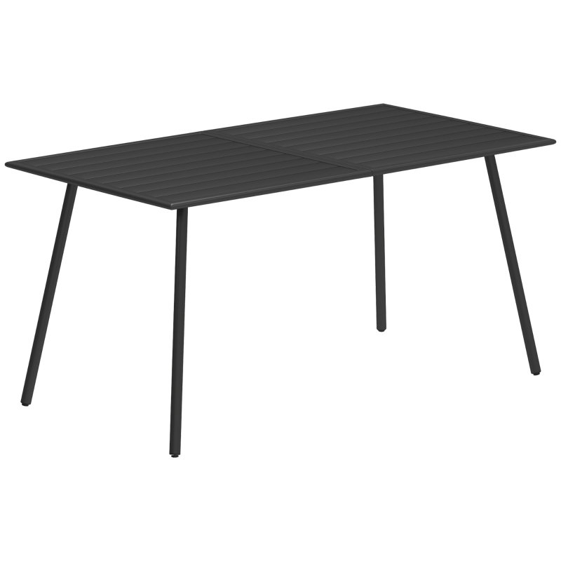 Rectangular Metal Outdoor Dining Table , 150.00cm cm W 80.00cm cm D