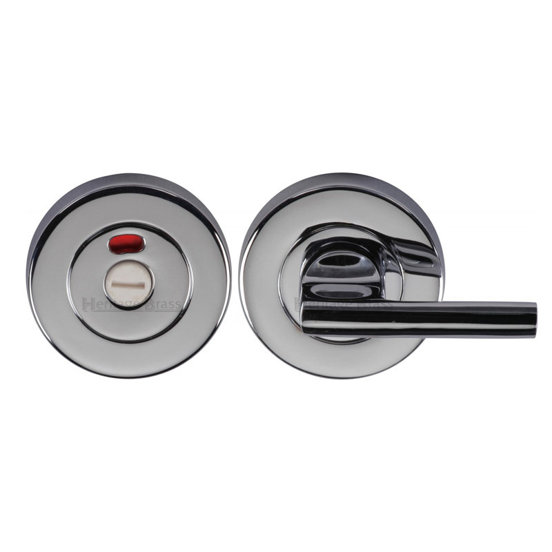 Heritage Brass Heritage Privacy Turn & Release with Indicator, Polished Chrome