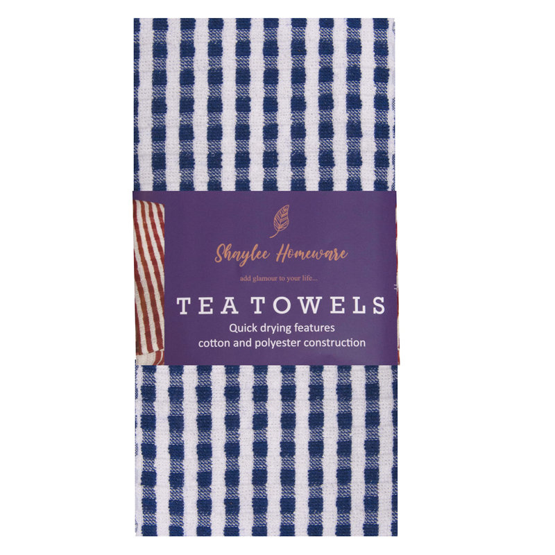 Cotton Stripe Jacquard Tea Towel Kitchen Towel