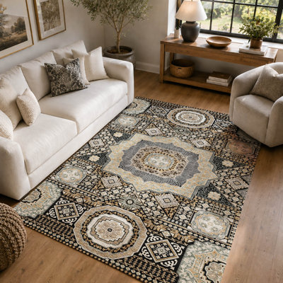 Tapis traditionnel lavable à la machine Premium