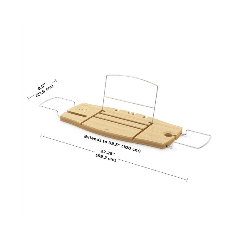 Freestanding Bamboo Bathroom Accessory Tray