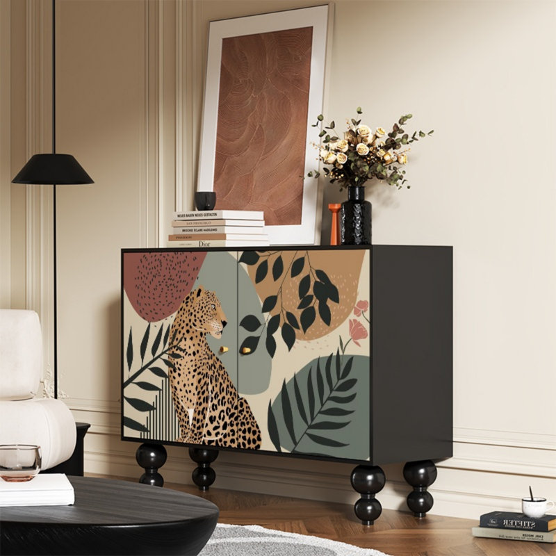 Buffet décoratif rétro à double porte