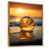 Toile avec cadre flottant or