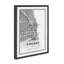 Chicago Modern Map by Jake Goossen Framed Canvas Wall Art Print