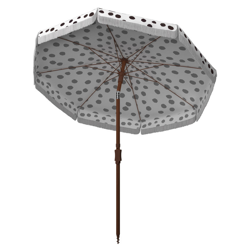 Parasol de 6,5 pi Vroman, Blanc / noir