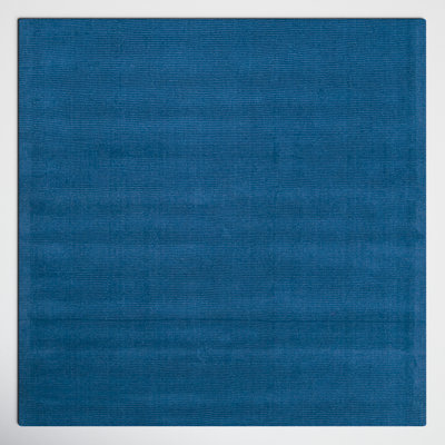 Crowe Dark Blue Hand-Woven Wool Rug