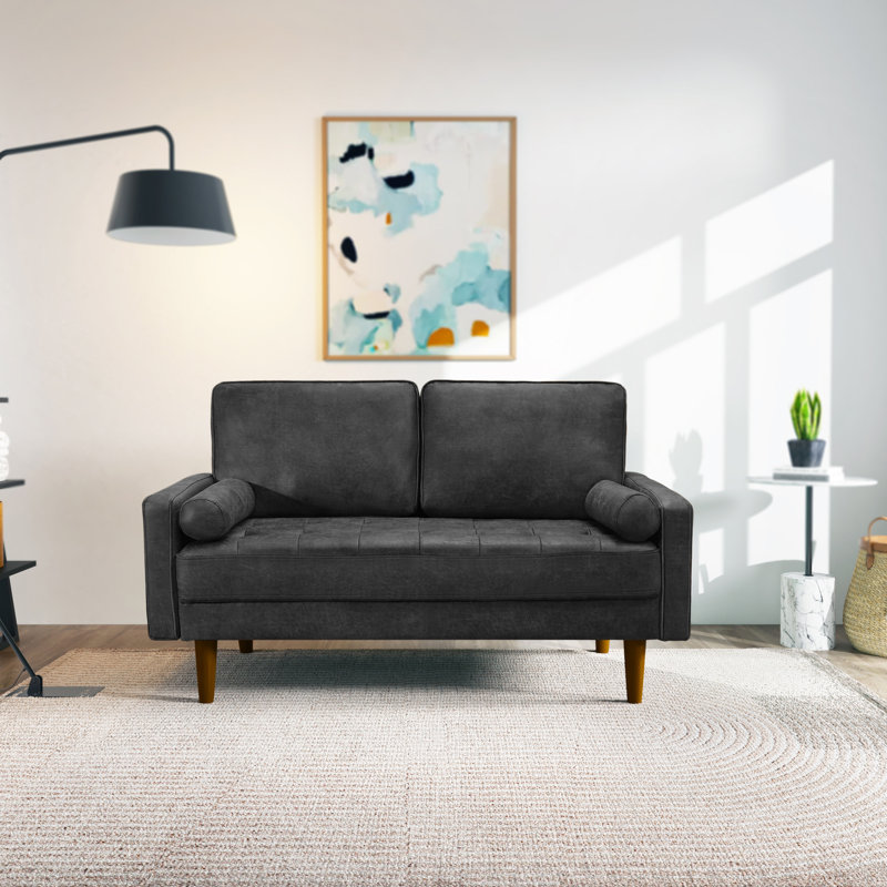 Causeuse Hartford, Microfibre / microsuède gris anthracite