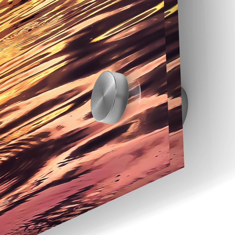 «Paddling Into The Sunset» par Jonathan Ross, art mural en verre acrylique, H 24 po x l 48 po
