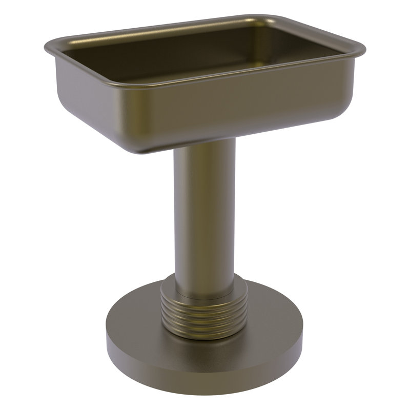 Porte-savon Phyle Vanity Top Groovy Accents, noir mat, Antique Brass