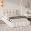 Upholstered Bed with Chunky Padded Headboard-165255186-165255279