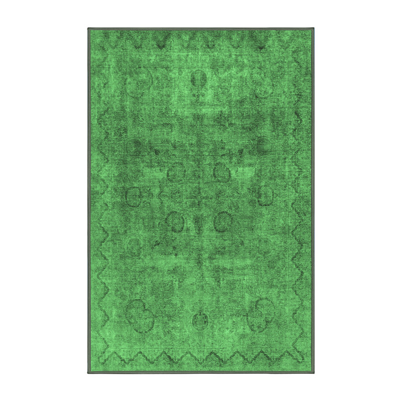 Washable Geometric Indoor Rug, Runner 2' x 5'