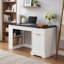 Bureau moderne de 55 po avec armoire de rangement et tiroirs-1118521374