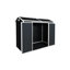 Remise extérieure de 8 pi x 4 pi avec construction en résine - 2 fenêtres, porte verrouillable noire pour porte de cour arrière, fenêtres et étable