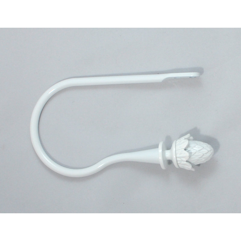 Topher 5.38'' Curtain Holdback, Glossy White