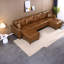 Inch Sectionals with Storage, Breathable PU Leather, Modern Brown Family Sofa-2145411460