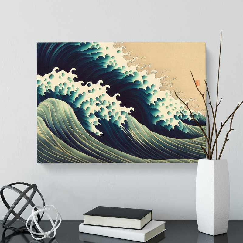 Vintage Japanese Wave Vol.2 - Wrapped Canvas Print, 35cm H x 50cm W x 3cm D
