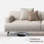Causeuse-coussin en coton et lin standard crème et blanc-854963545