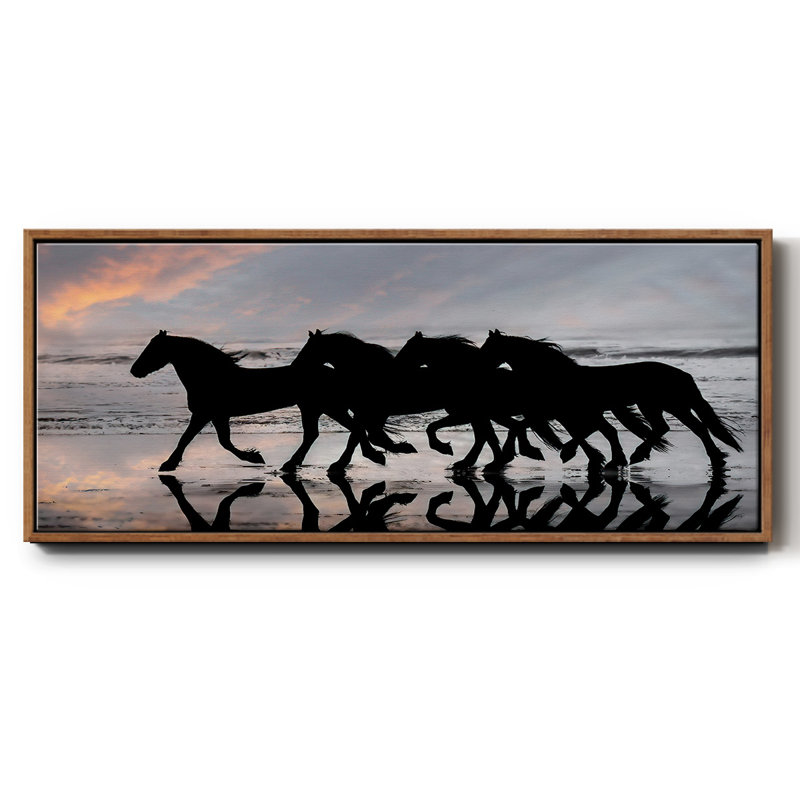 Plage galop - toile encadrée, H 20 po x l 50 po
