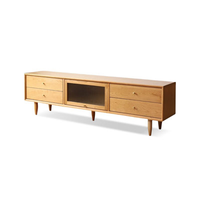 Modern Burlywood Solid Wood TV Stands