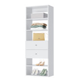 Modular Closets 2 Drawer Shelf Tower for Walk-in Closet System