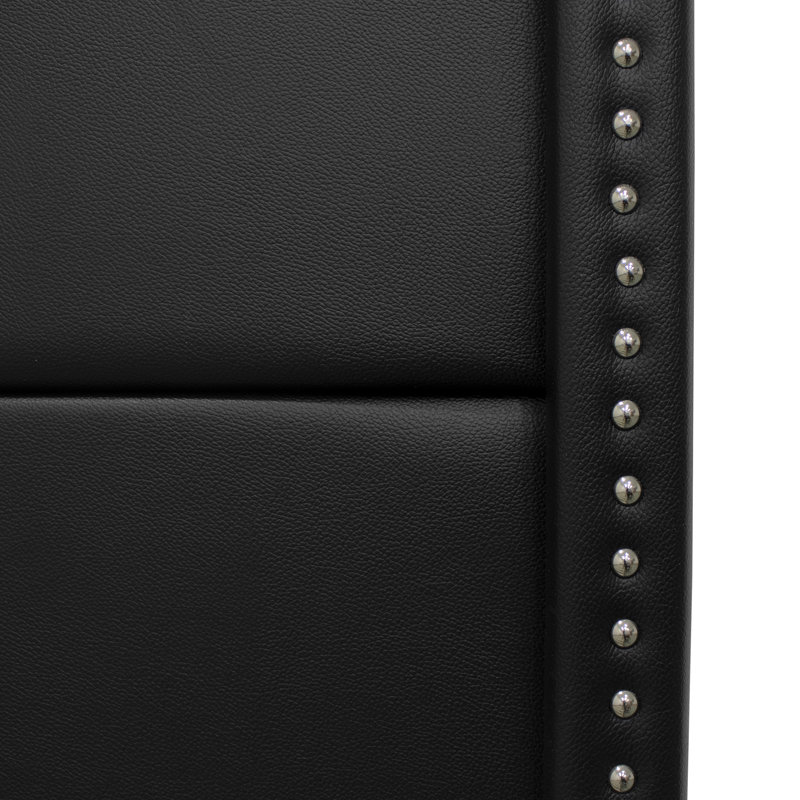  Lit plateforme tapissier Daigre Giulia, Double, Noir