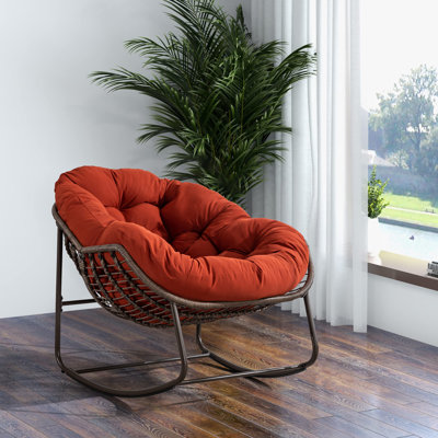 Outdoor Alvan Rocker Steel Chair by Latitude Run