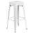Colbert 30'' Round Metal Indoor-Outdoor Bar Table Set with 4 Square Seat Backless Stools-24678662-24678664