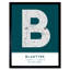 Blantyre City Map Blantyre Teal 1 Piece Single Picture Frame Wall Art