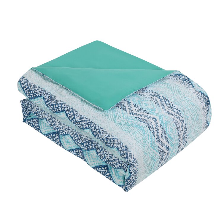 The Twillery Co.® Suttle Blue Microfiber Reversible Comforter Set & Reviews