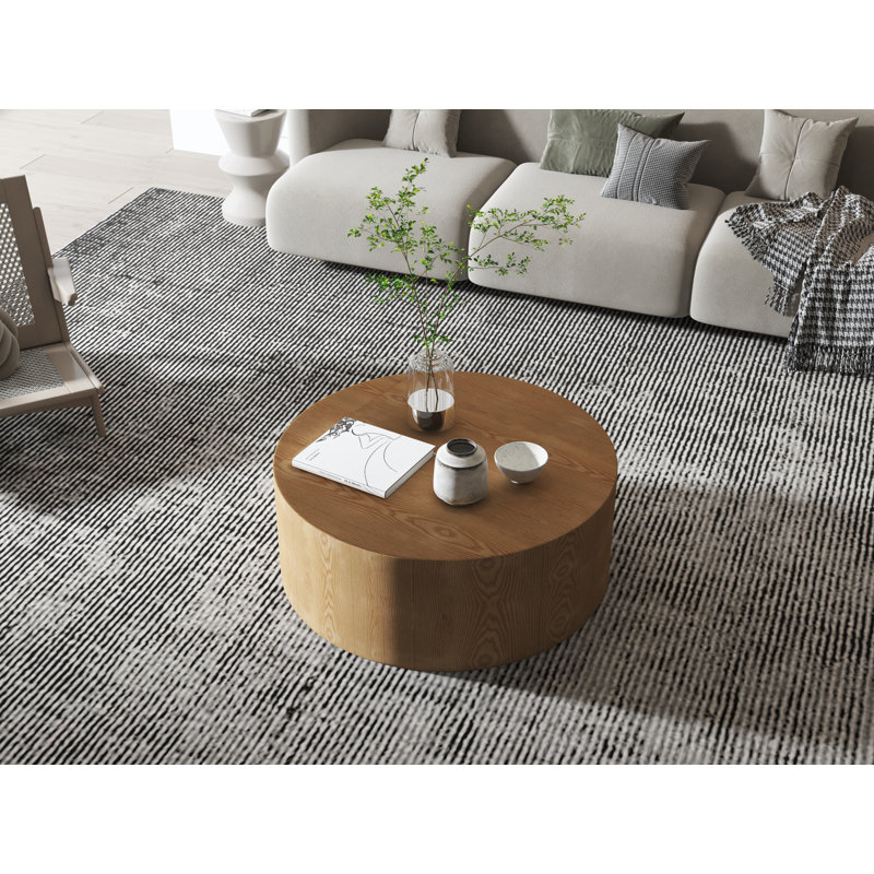 Caleb Solid Wood Coffee Table, Ash