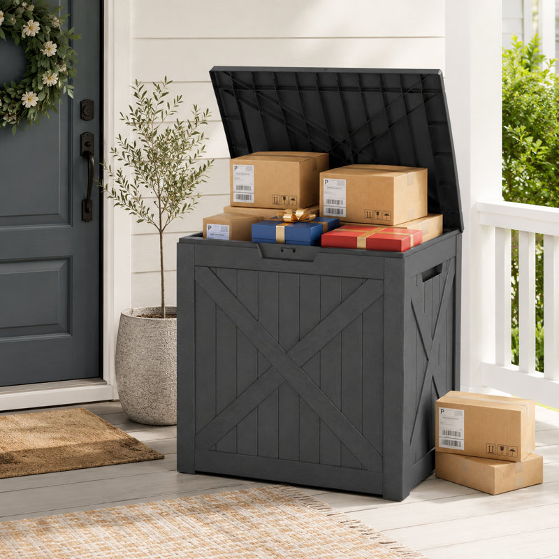 Boîte de rangement d'extérieur 35 gallons imperméable et résistante aux rayons UV