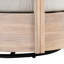Fauteuil club pivotant en bois Telluride, finition blanc clair avec coussin beige-1618524496