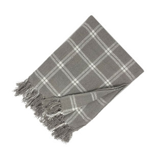 Jeté en coton Double Windowpane